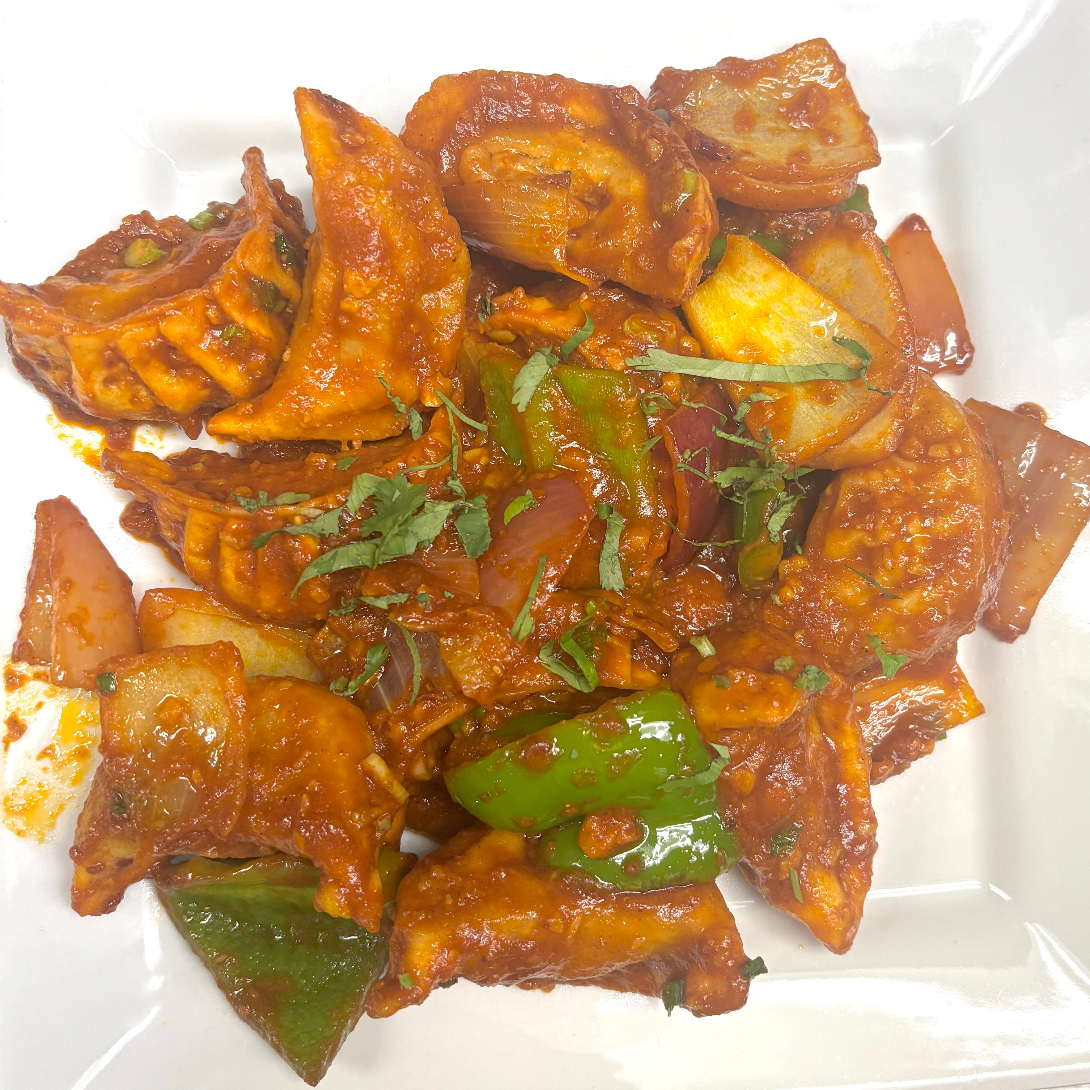 Vegetable Momo Chili.